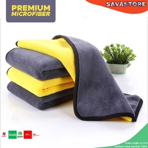 Kain Lap Microfiber Premium Tebal dan Berpori-pori Anti Goresan