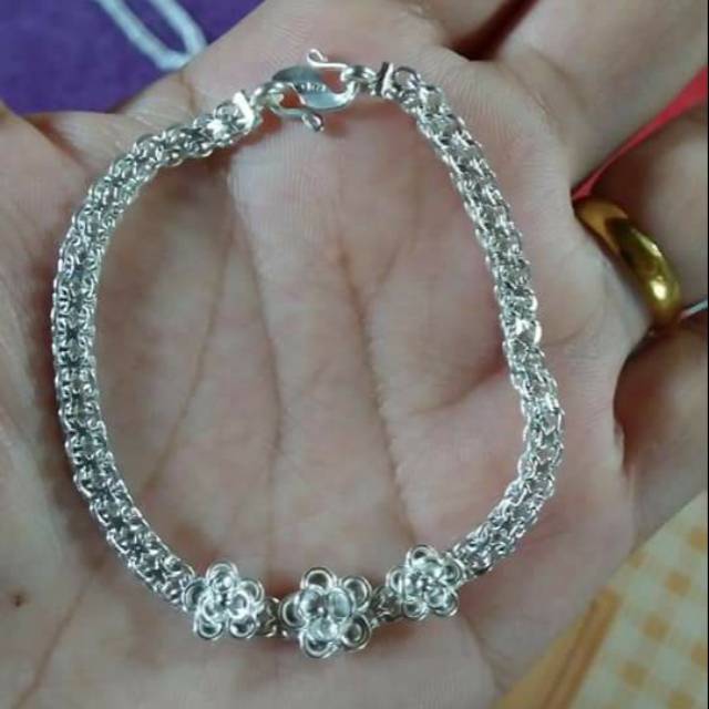 Gelang Dewasa Perak Asli / Assesoris Silver Wanita Original