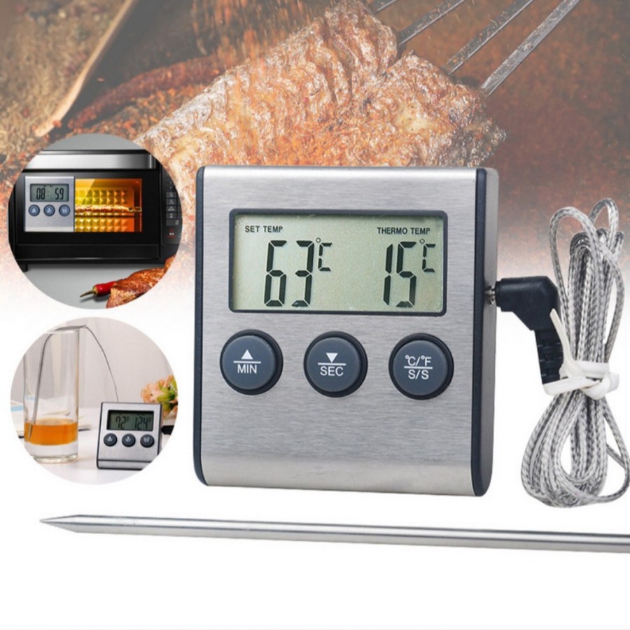 Digital Cooking Thermometer Termometer Dapur Pengukur Suhu Air Masakan