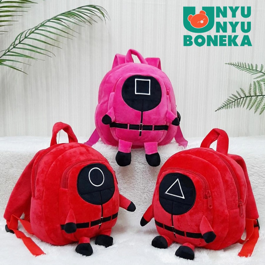 Tas Ransel Squid Game Size M/25cm/tassekolah/taslucu/hadiah/karakter