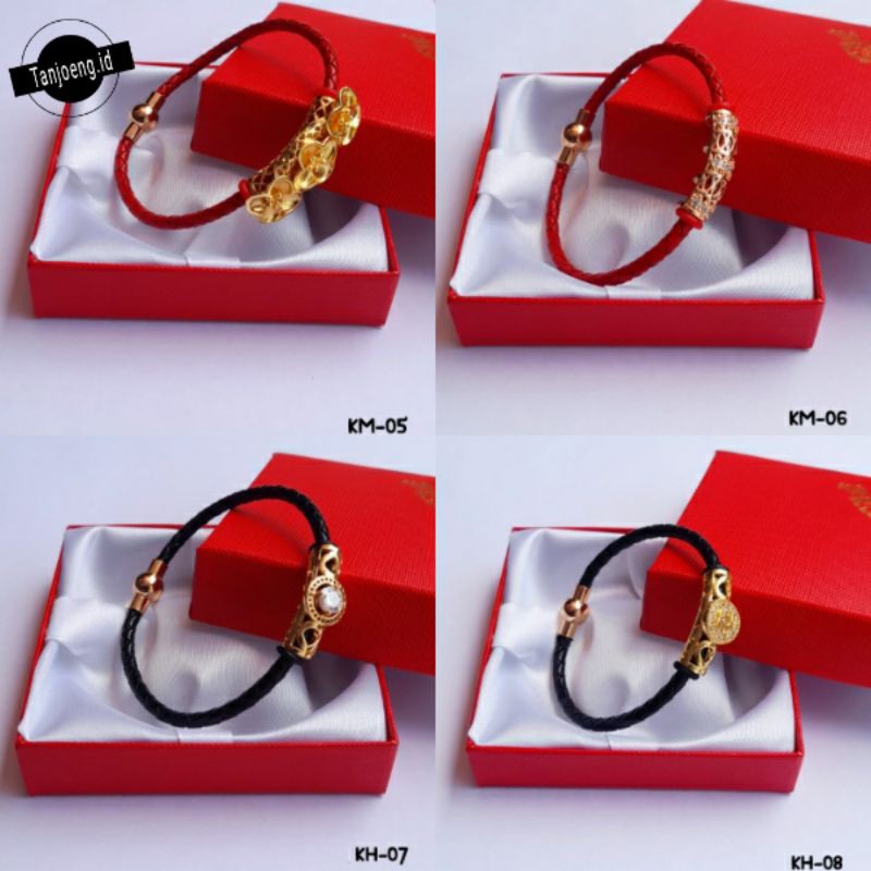 Gelang Tali Wanita Xuping Lapis Emas Gelang Liontin Charm