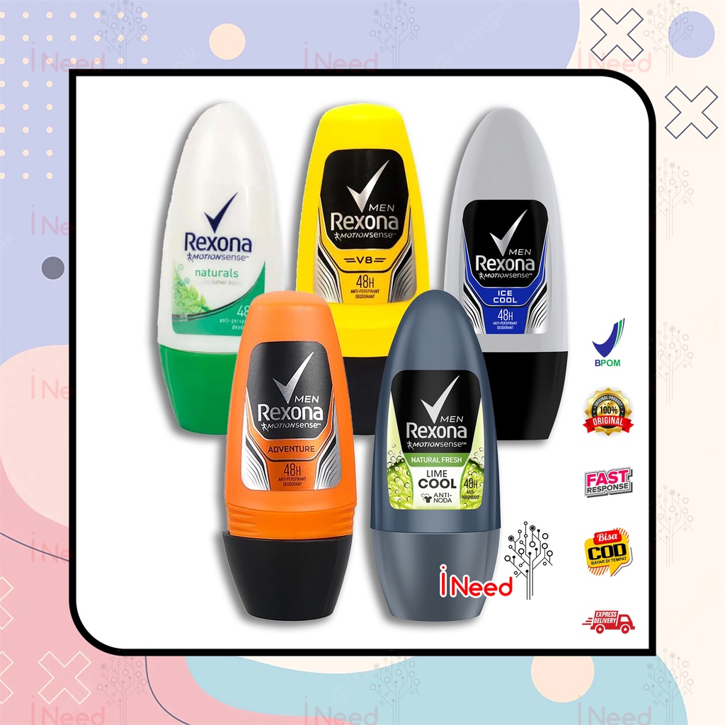 (INEED) REXONA Deodorant Roll On Men | Women