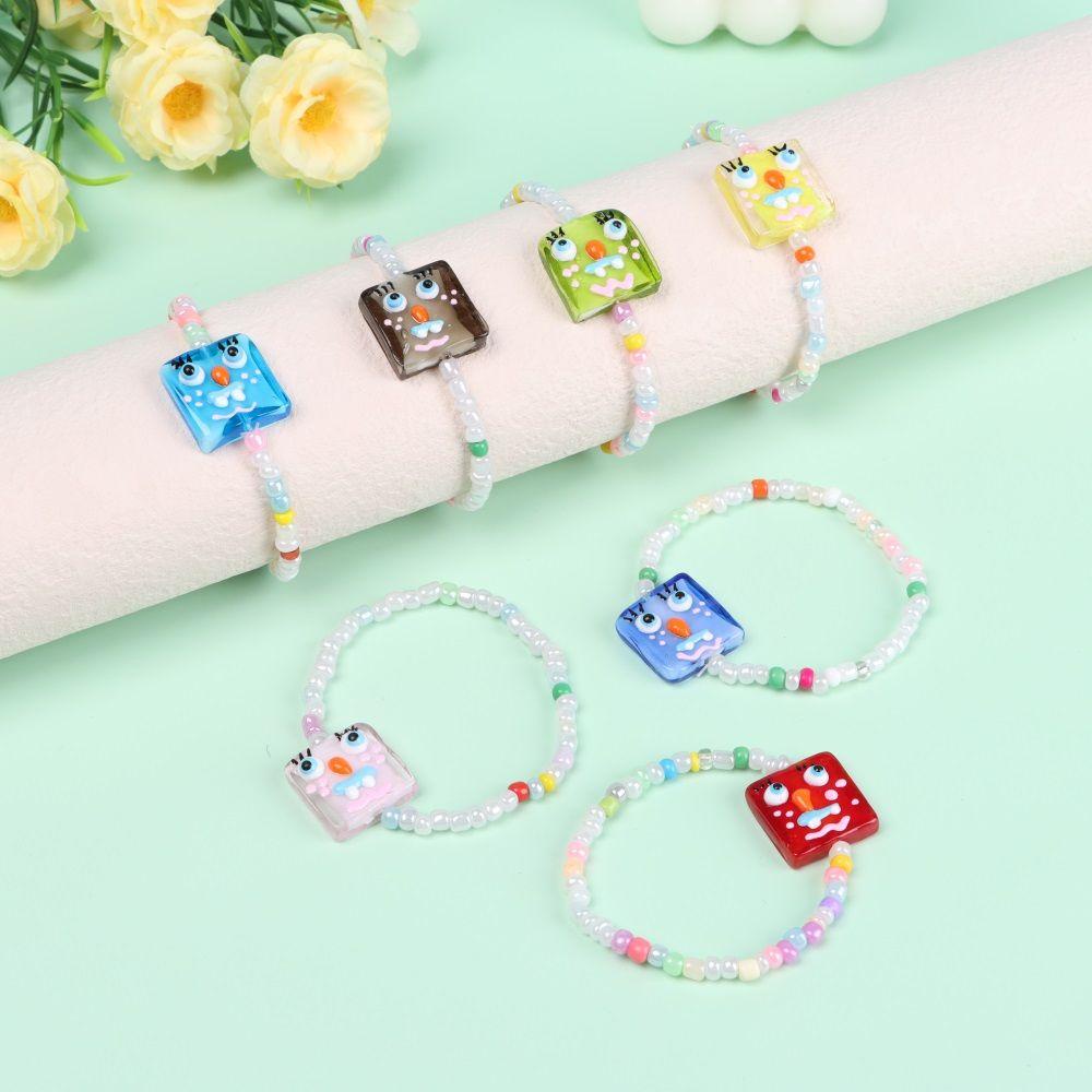 Gelang Manik-Manik LILY Fashion Elastis Hewan Kartun Lucu