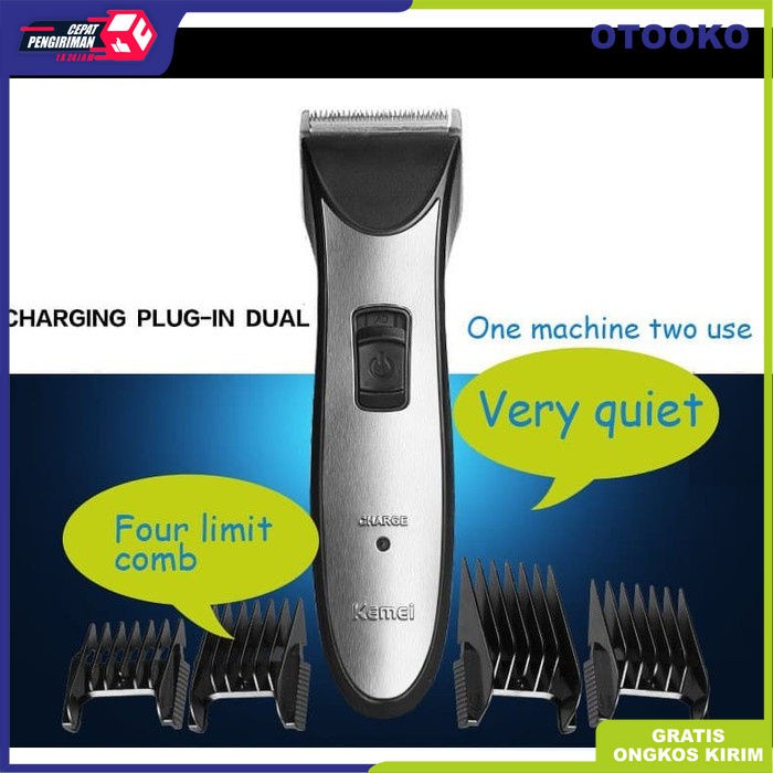 Kemei KM-3909 Hair Trimmer Alat Mesin potong Cukur Rambut Jenggot Cas