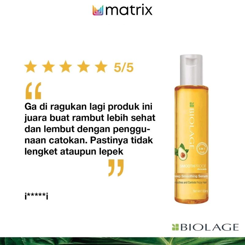 MATRIX Biolage Deep Smoothing Serum 100mL | Serum / Vitamin Rambut Anti Megar