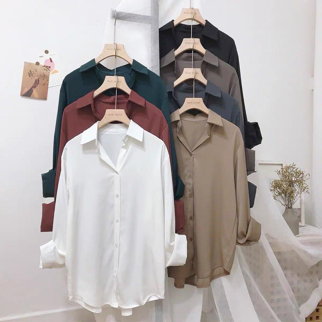 Kemeja Cewek Kekinian Style Korean Bahan Katun Toyobo Super Lembut dan Adem