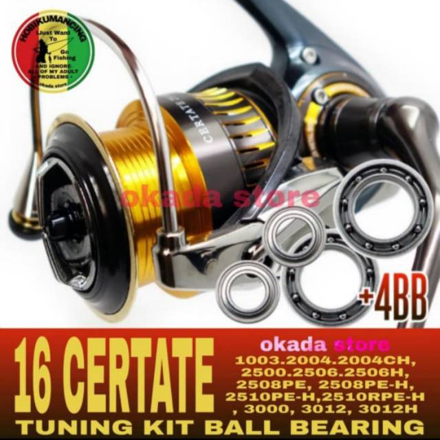 DAIWA 16 CERTATE 1003-3012 TUNING KIT STAINLESS STEEL BALL BEARING 4pcs