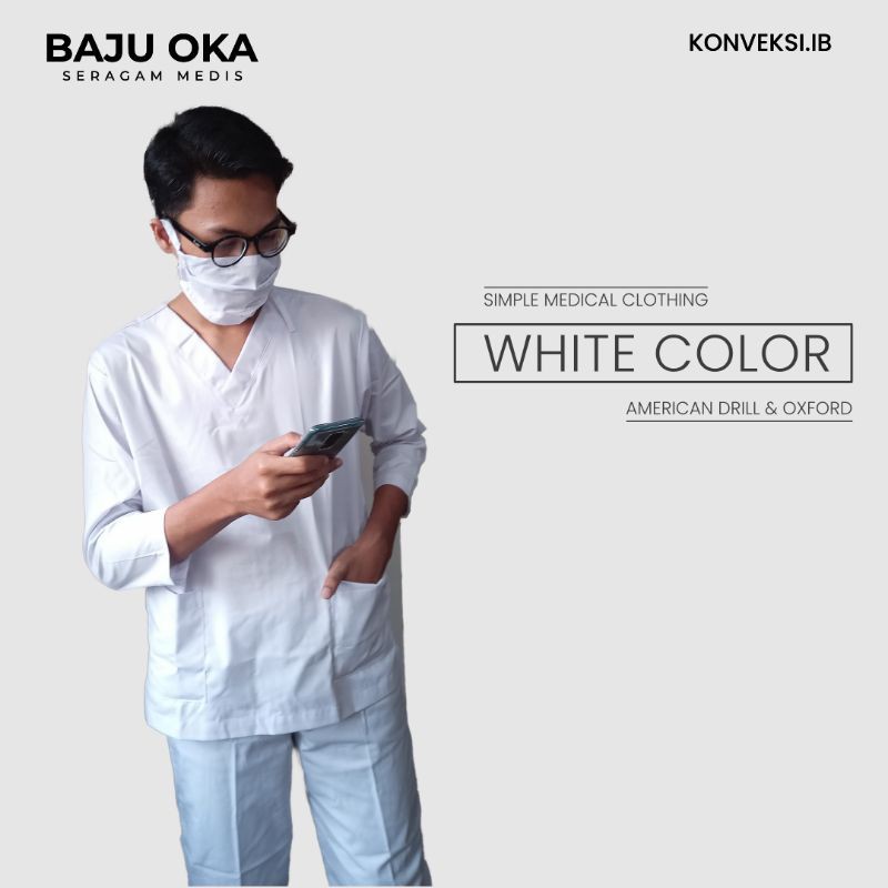 Jual Baju Oka Oxford Seragam Perawat Oka Free Cap Mask Indonesia Shopee Indonesia