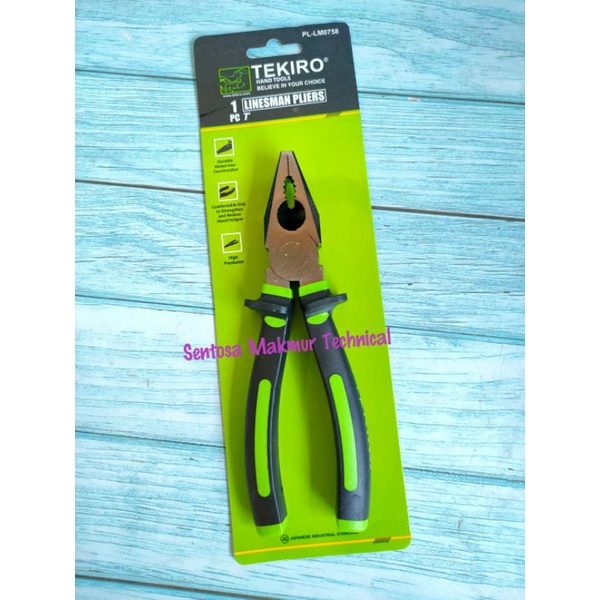 TEKIRO 7&quot; Tang Kombinasi Combination Linesman Pliers 7 Inchi