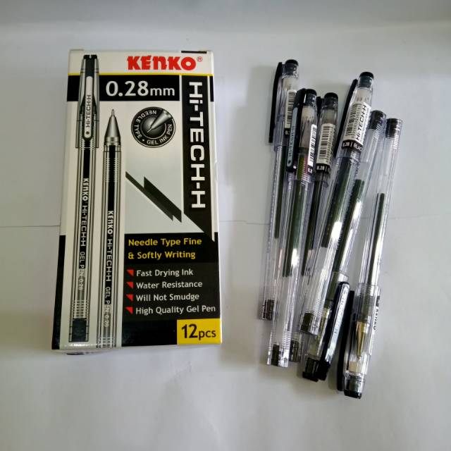 

Selusin Pulpen gel / gel pen hi-tech-h hi-tech hitech hitec kenko 0.28 mm