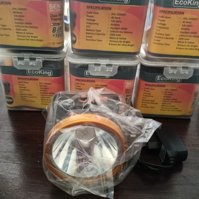 senter kepala / head lamp ecoking 40 watt