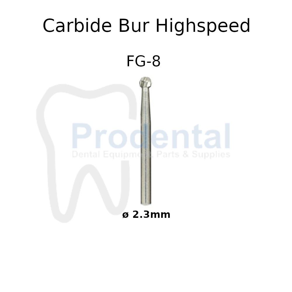 Bur tulang carbide tungsten bur gigi metal highspeed round fissure FG8