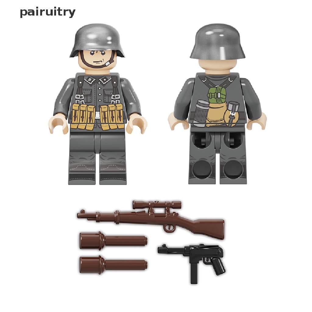 Prt Mainan Balok Bangunsusun Model Lego Bentuk Tentara Militer Jerman Untuk Anak PRT