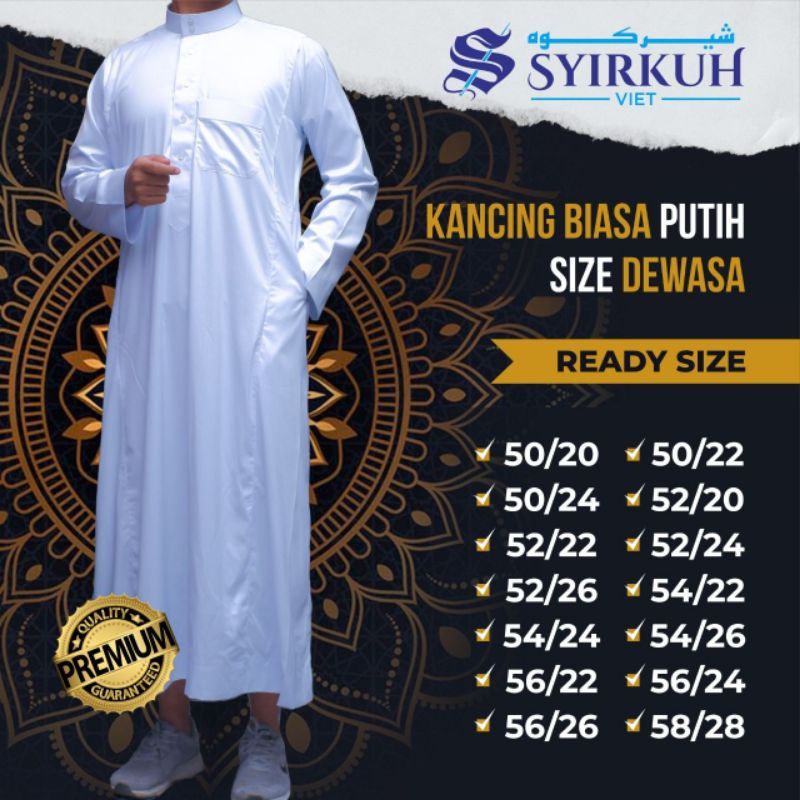 JUBAH | GAMIS SYIRKUH NON MANSET | JUBAH IMPORT | JUBAH POLYSTER | JUBAH