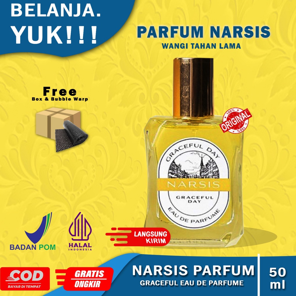 ( BONUS PARFUM ) Narsis Graceful Day Eau de Perfume - Parfum Wanita Kesukaan Pria / PARFUM PEMIKAT PRIA