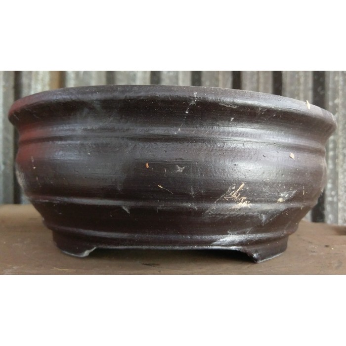 POT BONSAI SEMEN/ POT BUNGA BONSAI BULAT 40 CM hitam doff GOJEK/GRAB ONLY