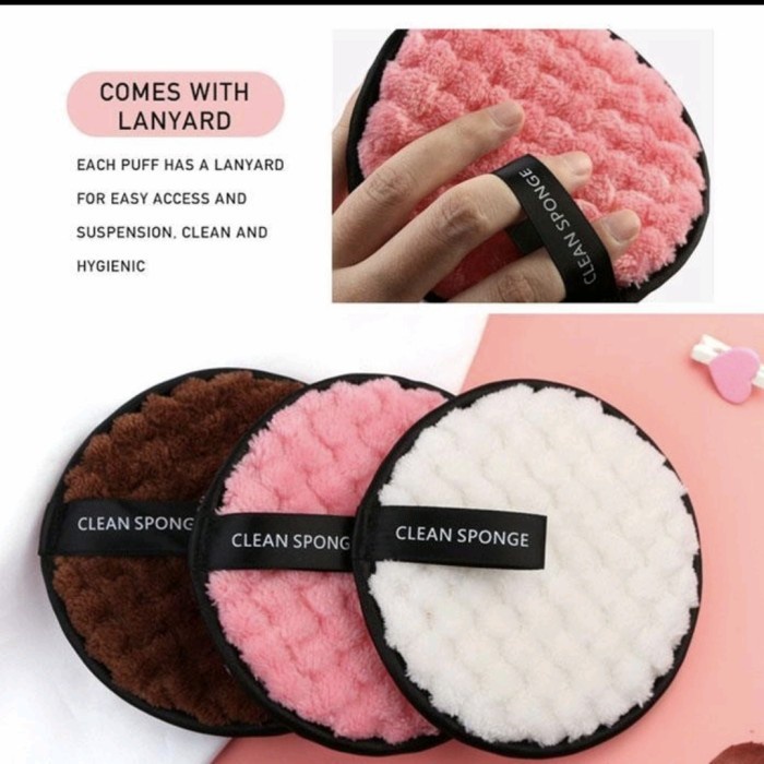 Make Up Removal Sponge Clean Puff Double Side Pembersih Wajah 2 Sisi