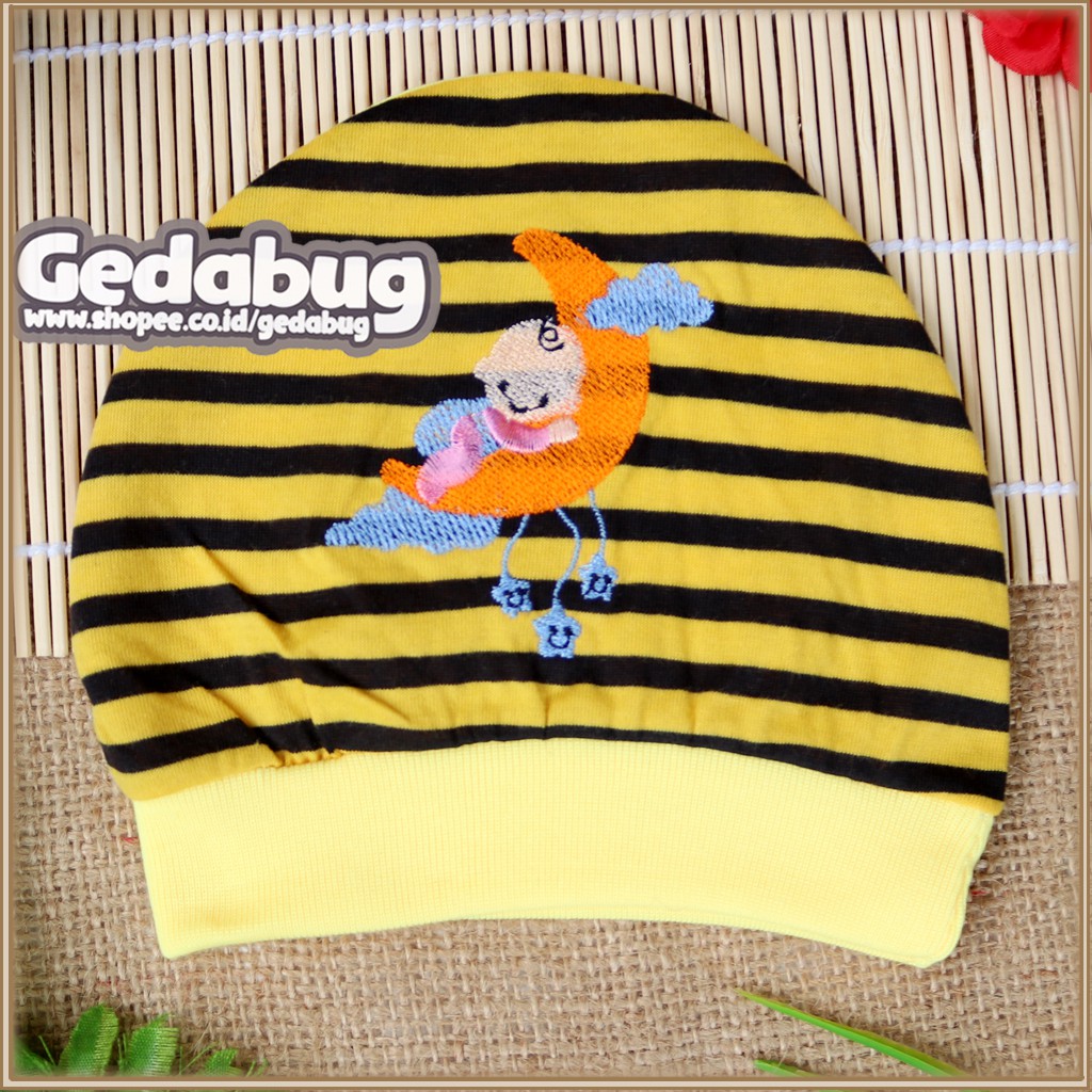 Topi Bayi Okiyo Kupluk Salur Newborn / Topi Anak Bayi Bermotif Lucu - gedabug