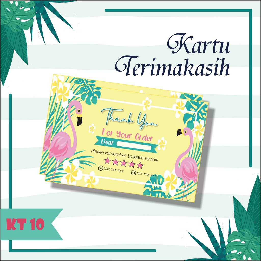 Kartu ucapan Thank you for order | thanks card | gift card | custom kartu ucapan