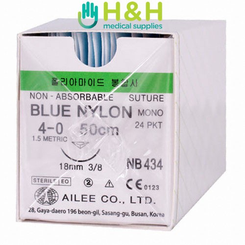 Blue Nylon Non Absorbable/ Ailee Blue Nylon /Dental Surgical Suture / Benang Jahit Gigi