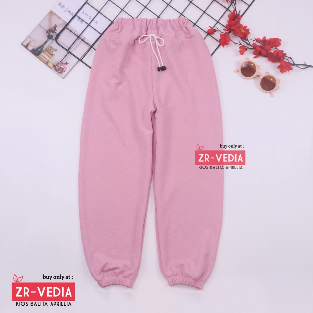 (UNIVERSAL) Jogger Molly uk 5-12 Tahun / Celana Panjang Anak Laki Laki Perempuan Jogger Polos Import ZR Vedia