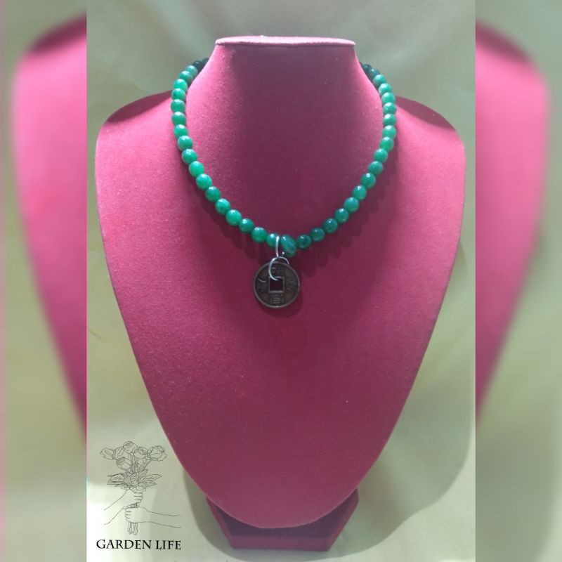 Kalung Wanita - batu hijau