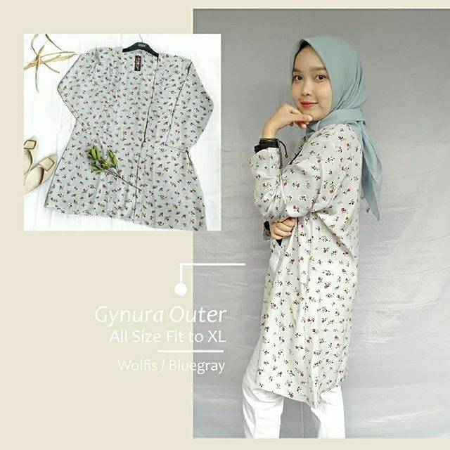 Gynura Outer Lucu motif bunga flower lembut jumbo