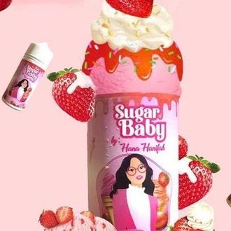 LIQUID 100ML POD SUGAR BABY STRAWBERRY ICE CREAM BY HANA HANIFAH