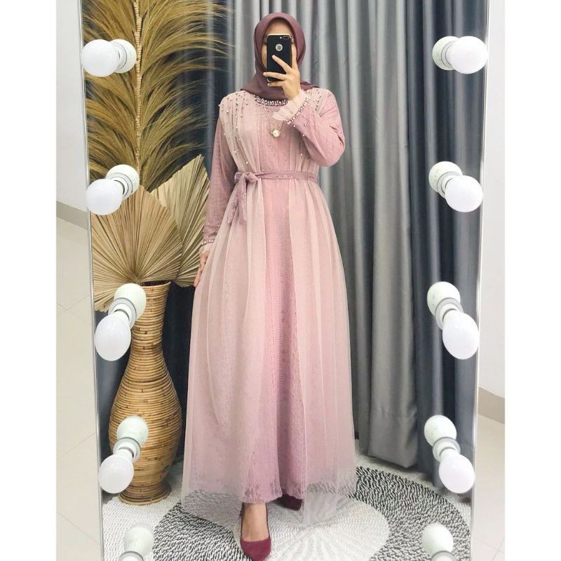 GAMIS OZIAS SELENDANG BRUKAT - GAMIS MEWAH/ GAMIS SPARKLE /GAMIS MEWAH / BAJU PESTA / GAMIS LEBARAN