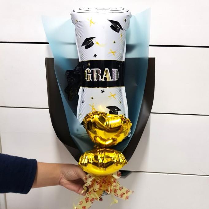BALON GRADUATION/ BOUQUET BALLOON/ BUKET PARCEL BALON/ HADIAH WISUDA