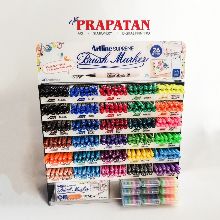 

Artline Supreme Brush Marker 26 Warna - Light Blue AND27