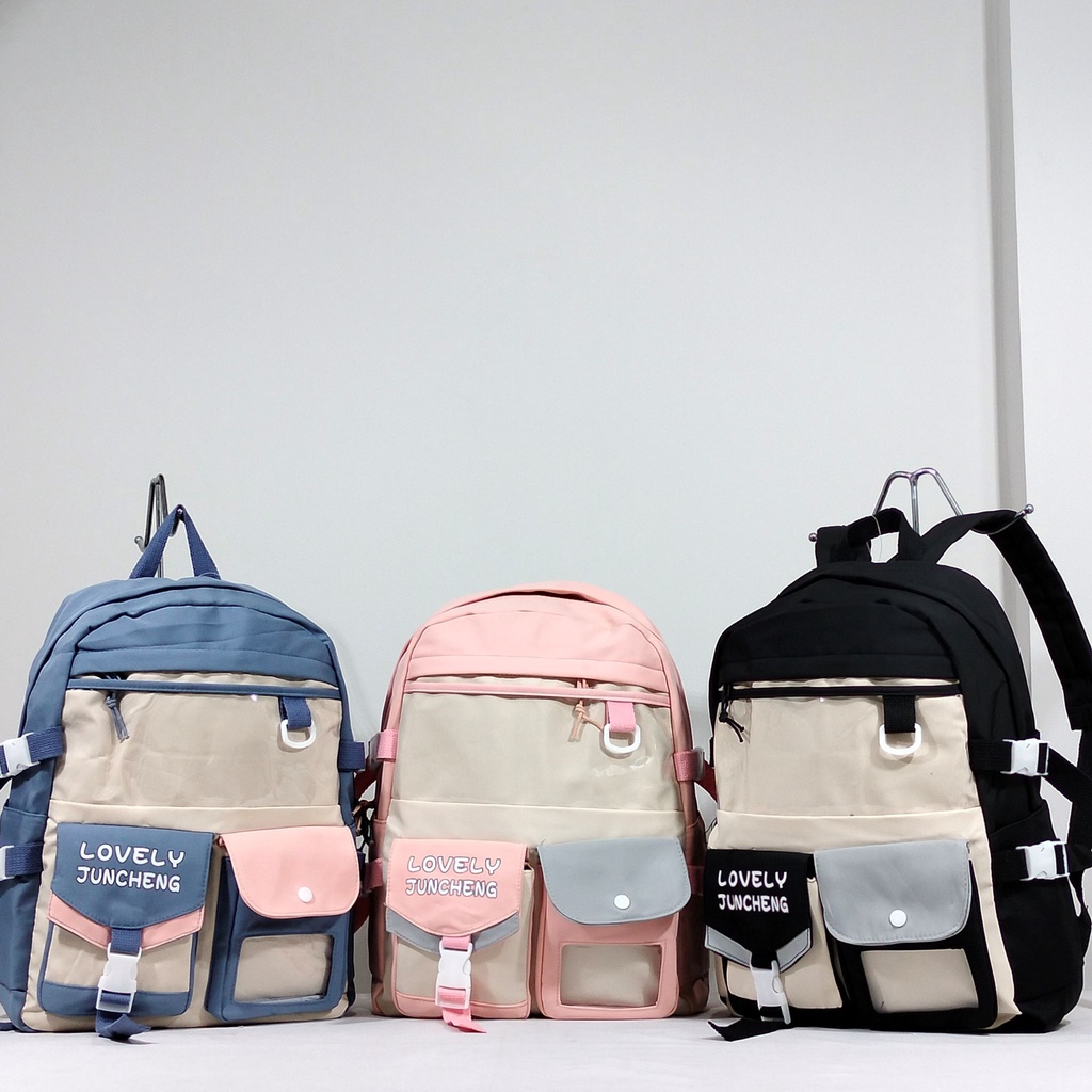 Gratis Pen &amp; Gantungan Beruang! Ransel Import Anak Remaja Sekolah SD SMP SMA Kuliah Tas Punggung Import 305