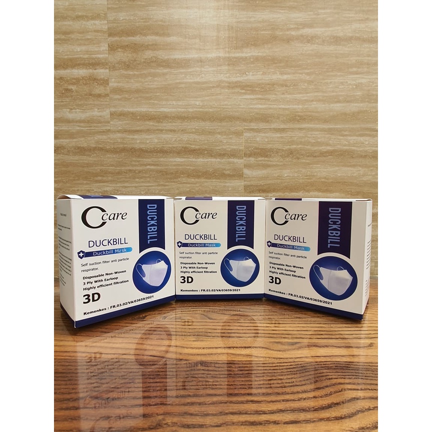 Masker Duckbill Earloop 3Ply Dewasa Disposable Mask 3 Ply Masker Wajah - C Care