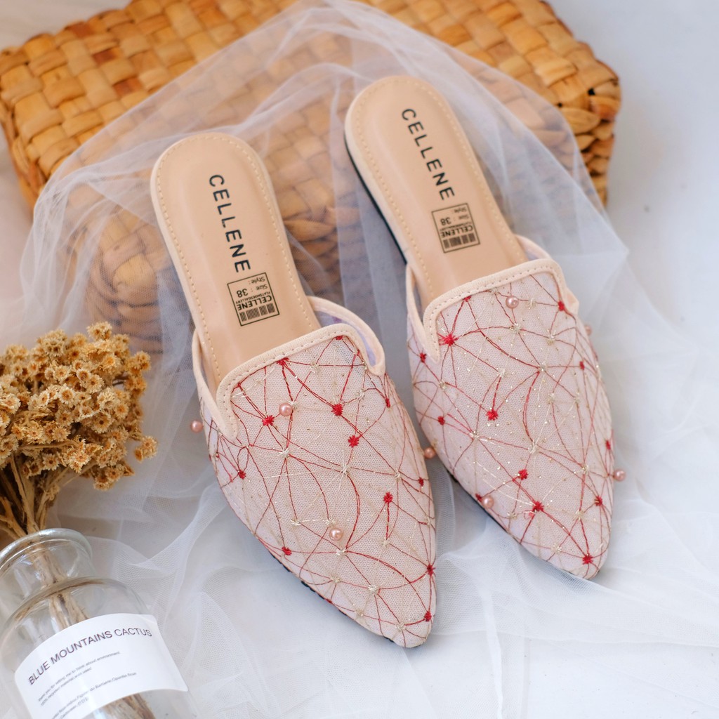 CELLENE Slipper Siena SERI 3 | flat shoes brukat selop wedding shoes