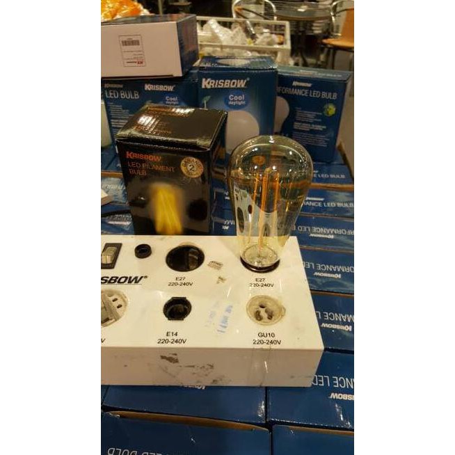 Terbaru Bohlam Filament Led/ Lampu Pijar Led 4W Krisbow Oval