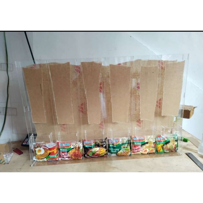 

Display Rak indomie duduk/warmindo multifungsi