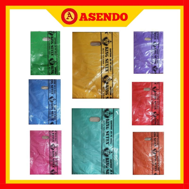 Kantong Plastik Oval 25x35 CM PE HD Plong Oval Polos Kemasan 100 LEMBAR King Seven