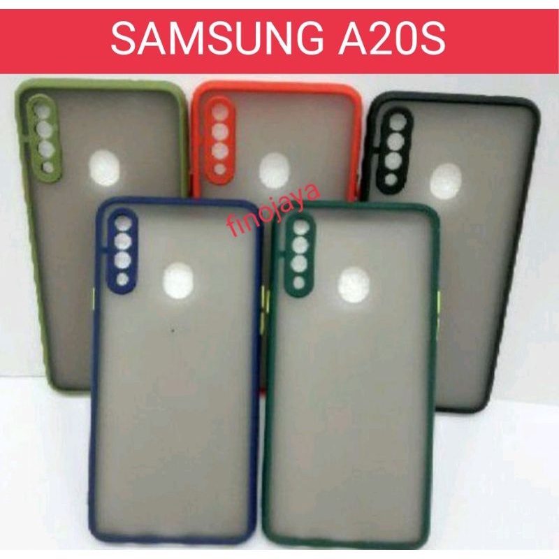 Case Aero My choice Samsung A20s Silikon Dove Pelindung Camera