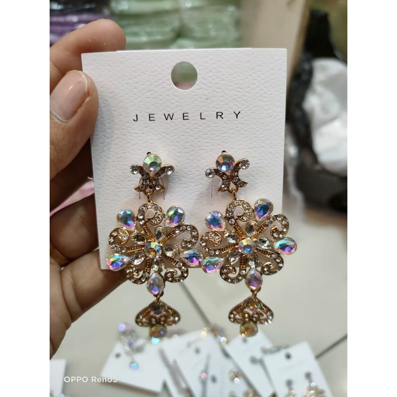 BARU  SEPASANG ANTING PENGANTEN WANITA/ ANTING PENGANTIN ANTING GLAMOUR ANTING KOREA