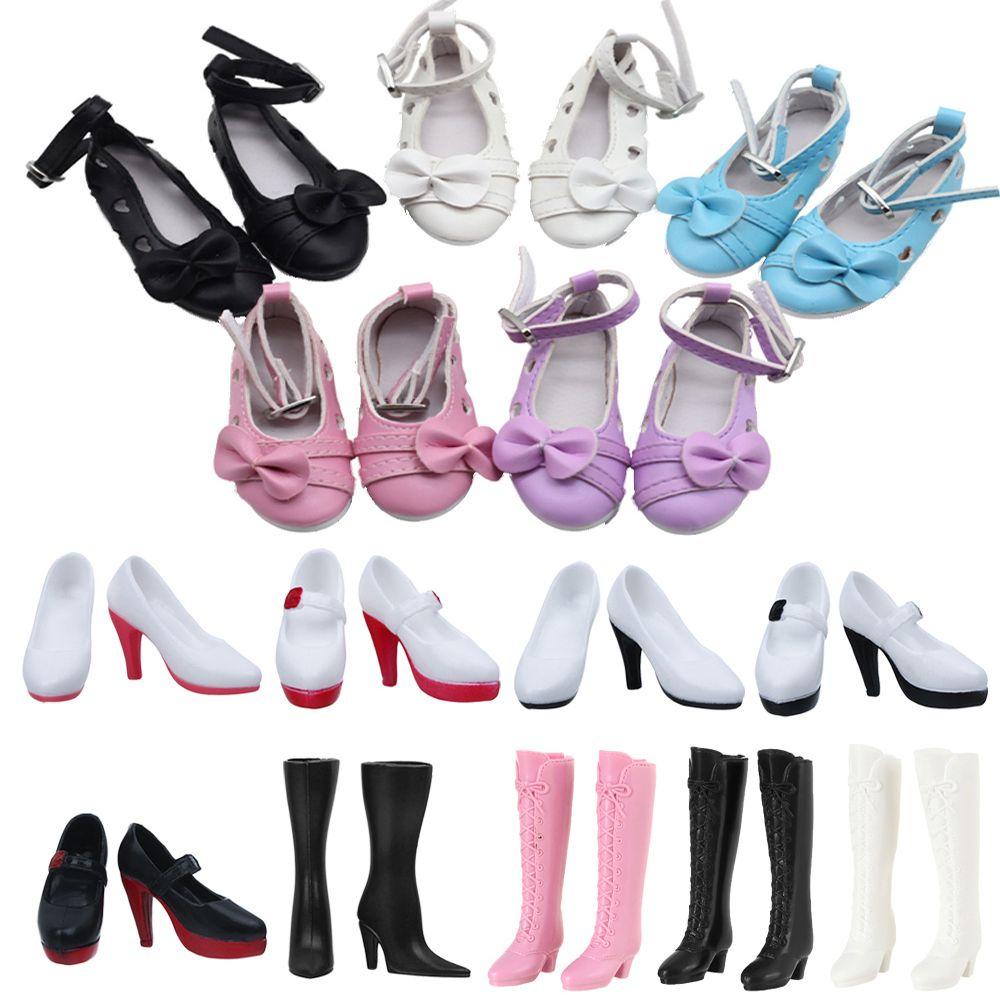 Atasan1per3 1/6boneka Sepatu 33model Panjang Kaki Wanita Panjang 2cm Lutut Boots