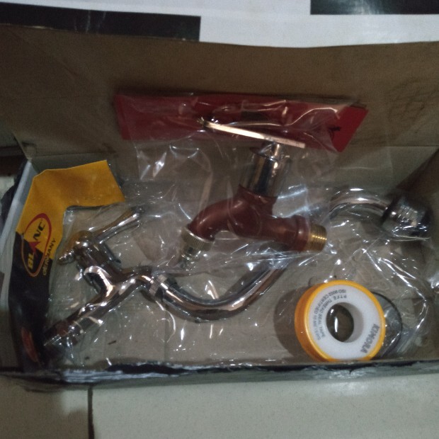 Keran Pvc Taman Abs 1/2 Drat Kuningan Blanc