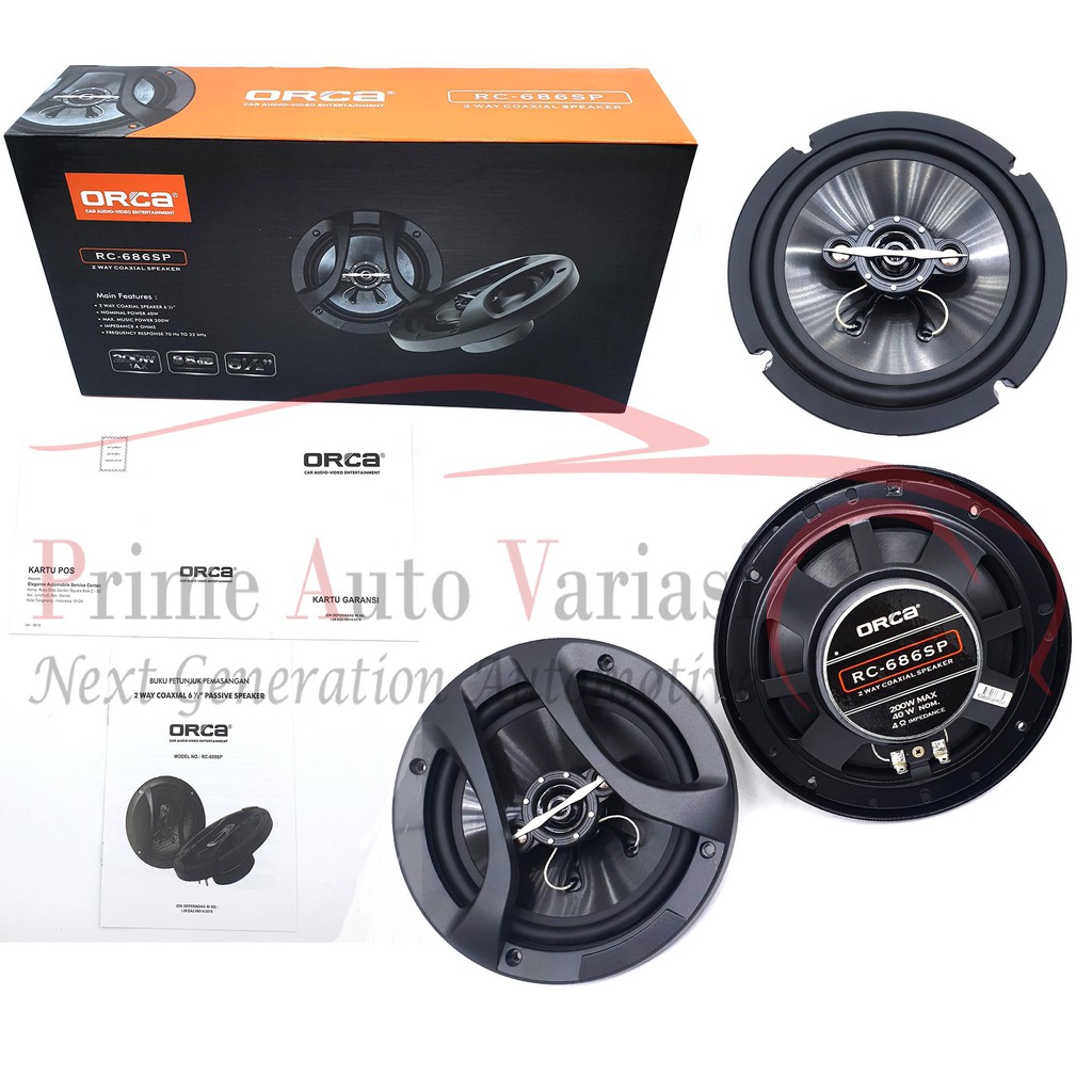 Speaker Coaxial ORCA RC-686SP - Speaker Pintu Mobil 2 Way ORCA