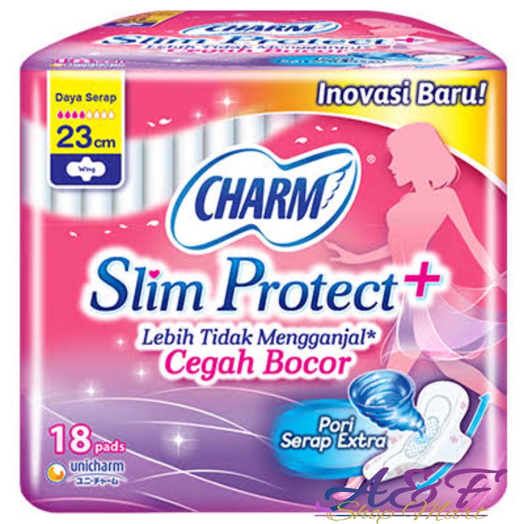 Charm Slim Protection Wing 23cm 18pads - Pembalut Cegah Bocor