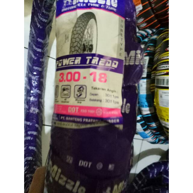 Ban Mizzle 300-18 Power Tread Tanpa Ban Dalam