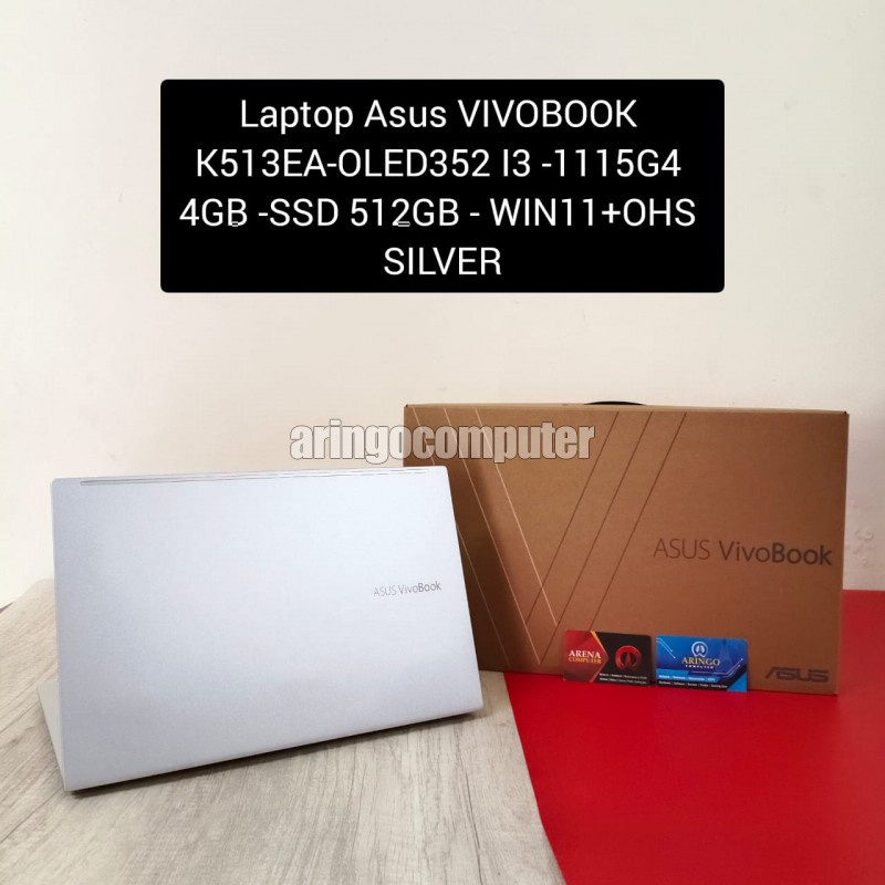 Laptop Asus VIVOBOOK K513EA-OLED352 I3 -1115G4 -4GB -SSD 512GB -WIN11+OHS -SILVER