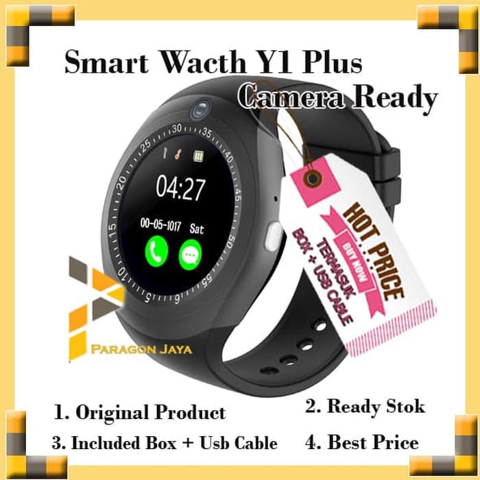 Smart Watch DZ11 Plus / JAM PINTAR Smartwatch Y1 Plus Camera FULLBLACK