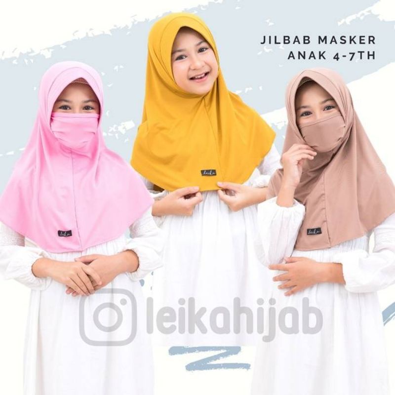Leika Hijab - Hijab Masker Anak All Size