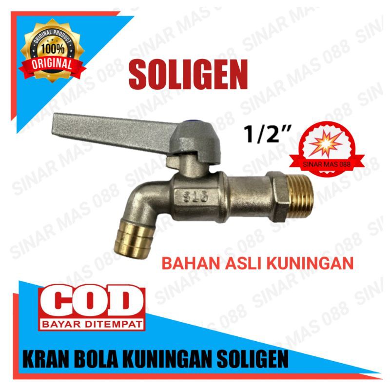 Kran Taman Kuningan SOLIGEN Kran Air A08 Engkol / Kran Bola Soligen