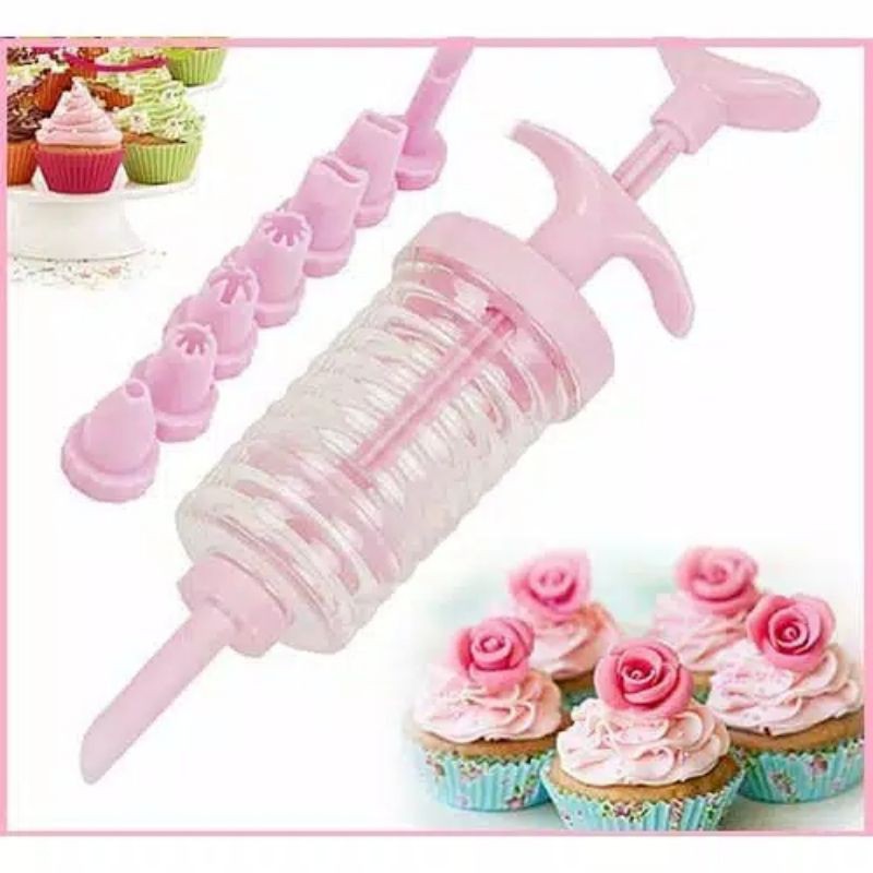 Cake Decorator 8 Nozzles Food Drawing Pen Pena Pencil Gambar Hias Kue / Spuit Tabung Menghias Kue