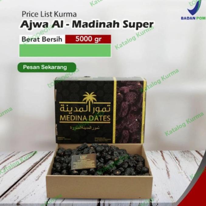 

KURMA AJWA PREMIUM MEDINA DATES 5KG DUS HITAM DFDFG3545